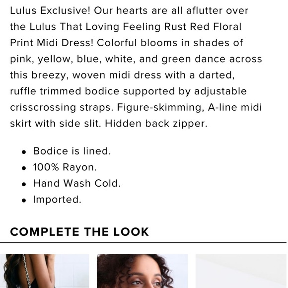 Rust Floral Dress - Picture 5 of 6